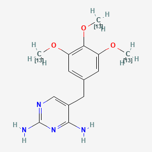 molecular formula C14H18N4O3 B564383 甲氧苄啶-13C3 CAS No. 1189970-95-3