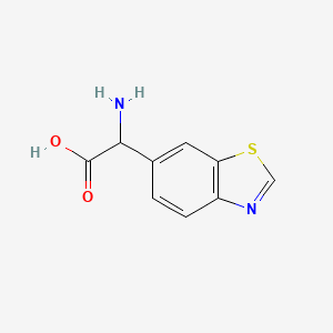 molecular formula C9H8N2O2S B564384 Amino(1,3-benzothiazol-6-yl)acetic acid CAS No. 106429-74-7