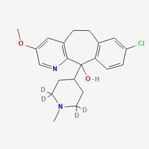 molecular formula C21H25ClN2O2 B564390 8-Chloro-3-methoxy-11-(1-methyl-4-piperidinyl)-6,11-dihydro-5H-benzo[5,6]-cyclohepta[1,2-b]pyridin-11-ol-d4 CAS No. 1189492-69-0