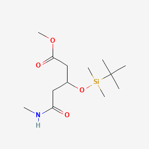 molecular formula C13H27NO4Si B564393 3-(Tert-butyldimethylsilyloxy)-5-(1-methylamino)-5-oxopentanoic acid methyl ester CAS No. 1076199-67-1