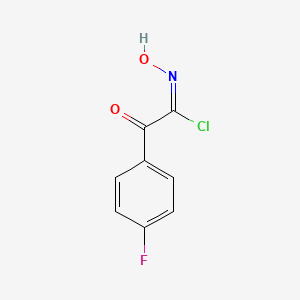 molecular formula C8H5ClFNO2 B564396 (1E)-2-(4-Fluorophenyl)-N-hydroxy-2-oxoethanimidoyl chloride CAS No. 102252-73-3