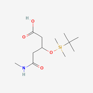molecular formula C12H25NO4Si B564398 3-(叔丁基二甲基甲硅烷基氧基)-5-(1-甲基氨基)-5-氧代戊酸 CAS No. 1076199-66-0