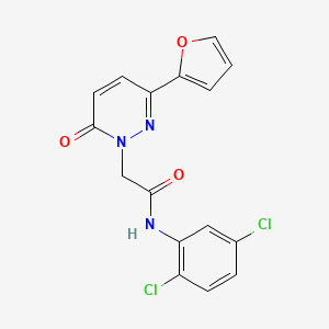 molecular formula C16H11Cl2N3O3 B5644008 N-(2,5-dichlorophenyl)-2-(3-(furan-2-yl)-6-oxopyridazin-1(6H)-yl)acetamide 