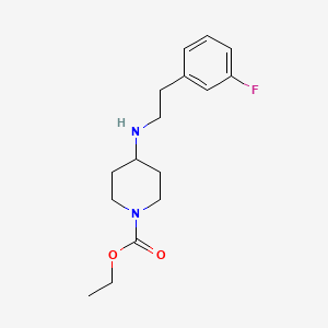 molecular formula C16H23FN2O2 B5644011 Ethyl 4-[2-(3-fluorophenyl)ethylamino]piperidine-1-carboxylate 