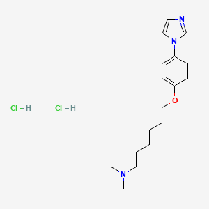 molecular formula C17H27Cl2N3O B564408 6-[4-(1H-imidazol-1-yl)phenoxy]-N,N-dimethyl-1-hexanamine, dihydrochloride CAS No. 502656-68-0