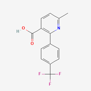 molecular formula C14H10F3NO2 B564437 6-Methyl-2-[4-(trifluoromethyl)phenyl]pyridine-3-carboxylic acid CAS No. 883241-16-5