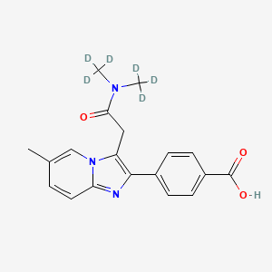 molecular formula C19H19N3O3 B564452 Zolpidem-d6 Phenyl-4-carboxylic Acid CAS No. 1189868-12-9