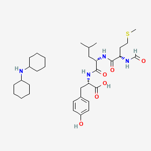 molecular formula C33H54N4O6S B564456 N-cyclohexylcyclohexanamine;(2S)-2-[[(2S)-2-[[(2S)-2-formamido-4-methylsulfanylbutanoyl]amino]-4-methylpentanoyl]amino]-3-(4-hydroxyphenyl)propanoic acid CAS No. 100929-79-1