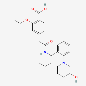 molecular formula C27H36N2O5 B564462 3'-Hydroxy Repaglinide CAS No. 874908-14-2