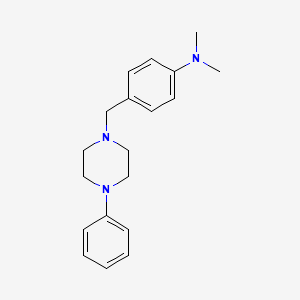 molecular formula C19H25N3 B5644623 N,N-dimethyl-4-[(4-phenylpiperazin-1-yl)methyl]aniline 