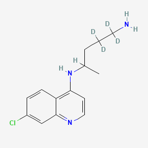 molecular formula C14H18ClN3 B564474 去乙基氯喹-d4 CAS No. 1215797-41-3