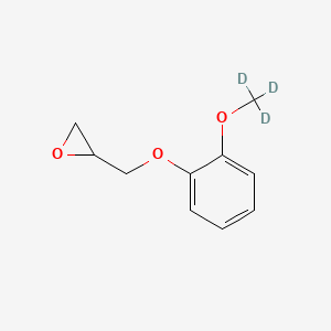 molecular formula C10H12O3 B564476 2-[(2-Methoxyphenoxy)methyl]oxirane-d3 CAS No. 1054624-90-6