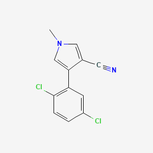 molecular formula C12H8Cl2N2 B564481 4-(2,5-Dichlorophenyl)-1-methyl-1H-pyrrole-3-carbonitrile CAS No. 103999-51-5