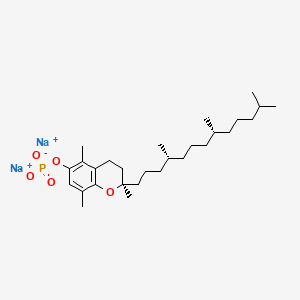 B564482 Disodium (2R-(2R*(4R*,8R*)))-3,4-dihydro-2,5,8-trimethyl-2-(4,8,12-trimethyltridecyl)-2H-1-benzopyran-6-yl phosphate CAS No. 100208-46-6