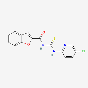 molecular formula C15H10ClN3O2S B5644882 N-[(5-chloropyridin-2-yl)carbamothioyl]-1-benzofuran-2-carboxamide 