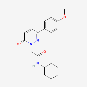 molecular formula C19H23N3O3 B5644912 N-cyclohexyl-2-(3-(4-methoxyphenyl)-6-oxopyridazin-1(6H)-yl)acetamide 