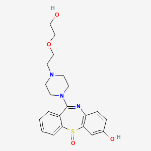 molecular formula C21H25N3O4S B564492 7-Hydroxy-11-{4-[2-(2-hydroxyethoxy)ethyl]piperazin-1-yl}-5H-5lambda~4~-dibenzo[b,f][1,4]thiazepin-5-one CAS No. 1185170-04-0
