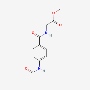 molecular formula C12H14N2O4 B5644943 METHYL 2-[(4-ACETAMIDOPHENYL)FORMAMIDO]ACETATE 