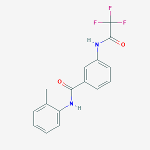 molecular formula C16H13F3N2O2 B5644959 N-(2-METHYLPHENYL)-3-(2,2,2-TRIFLUOROACETAMIDO)BENZAMIDE 