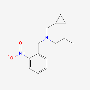 molecular formula C14H20N2O2 B5644968 N-(cyclopropylmethyl)-N-[(2-nitrophenyl)methyl]propan-1-amine 