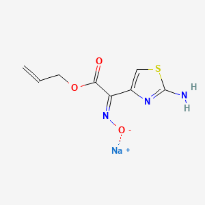 molecular formula C8H8N3NaO3S B564497 sodium;prop-2-enyl (2E)-2-(2-amino-1,3-thiazol-4-yl)-2-oxidoiminoacetate CAS No. 104797-49-1