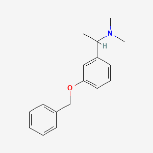 molecular formula C17H21NO B564498 N-[1-(3'-Benzyloxyphenyl)ethyl]-N,N-dimethylamine CAS No. 1111083-50-1