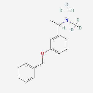 molecular formula C17H21NO B564500 N-[1-(3'-Benzyloxyphenyl)ethyl]-N,N-dimethyl-d6-amine CAS No. 1190006-94-0