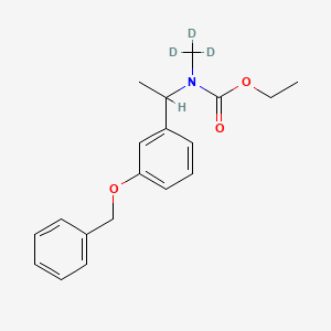 molecular formula C19H23NO3 B564502 N-[1-(3'-Benzyloxyphenyl)ethyl]-N-(methyl-d3)-O-ethylcarbamate CAS No. 1189709-65-6