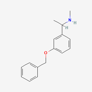 molecular formula C16H19NO B564503 N-[1-(3'-Benzyloxyphenyl)ethyl]-N-methylamine CAS No. 123926-66-9