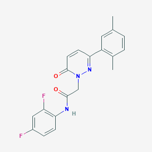 molecular formula C20H17F2N3O2 B5645129 N-(2,4-difluorophenyl)-2-[3-(2,5-dimethylphenyl)-6-oxopyridazin-1(6H)-yl]acetamide 