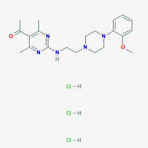 2-(2-(4-(2-Methoxyphenyl)-1-piperazinyl)ethyl)amino-5-acetyl-4,6-dimethylpyrimidine