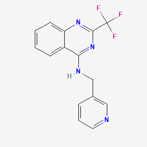 molecular formula C15H11F3N4 B5645282 N-(pyridin-3-ylmethyl)-2-(trifluoromethyl)quinazolin-4-amine 