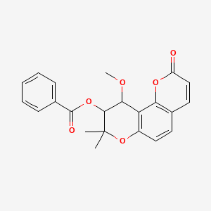 molecular formula C22H20O6 B564536 trans-3'-O-Benzoyl-4'-O-methylkhellactone 