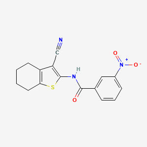 molecular formula C16H13N3O3S B5645360 N-(3-cyano-4,5,6,7-tetrahydro-1-benzothien-2-yl)-3-nitrobenzamide 