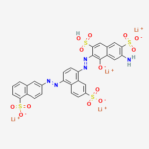 Tetralithium 6-amino-4-hydroxy-3-(7-sulfonato-4-(5-sulfonato-2-naphthylazo)-1-naphthylazo)naphthalene-2,7-disulfonate