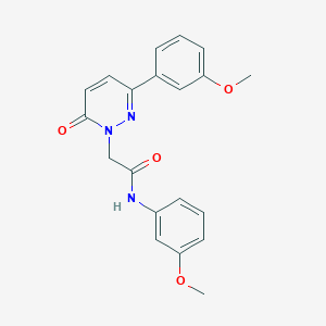 molecular formula C20H19N3O4 B5645426 N-(3-methoxyphenyl)-2-(3-(3-methoxyphenyl)-6-oxopyridazin-1(6H)-yl)acetamide 