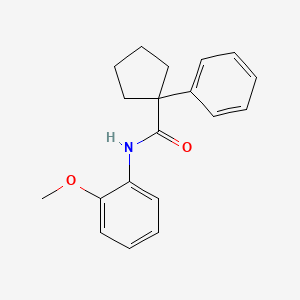 molecular formula C19H21NO2 B5645529 N-(2-methoxyphenyl)-1-phenylcyclopentane-1-carboxamide 