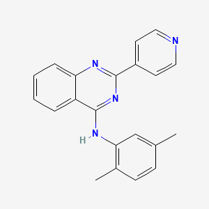 molecular formula C21H18N4 B5645539 N-(2,5-dimethylphenyl)-2-pyridin-4-ylquinazolin-4-amine CAS No. 6000-31-3