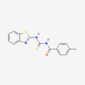 molecular formula C16H13N3OS2 B5645751 1-Benzothiazol-2-yl-3-(4-methyl-benzoyl)-thiourea 