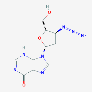 molecular formula C10H11N7O3 B056458 Inosine, 3'-azido-2',3'-dideoxy- CAS No. 116597-13-8