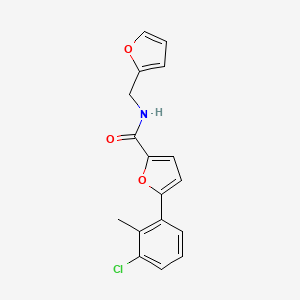 molecular formula C17H14ClNO3 B5645984 5-(3-chloro-2-methylphenyl)-N-(furan-2-ylmethyl)furan-2-carboxamide 