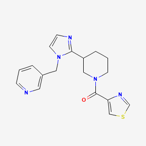 molecular formula C18H19N5OS B5645993 3-({2-[1-(1,3-thiazol-4-ylcarbonyl)-3-piperidinyl]-1H-imidazol-1-yl}methyl)pyridine 