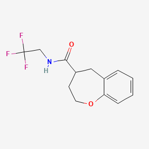 molecular formula C13H14F3NO2 B5646001 N-(2,2,2-trifluoroethyl)-2,3,4,5-tetrahydro-1-benzoxepine-4-carboxamide 