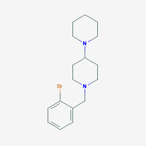 molecular formula C17H25BrN2 B5646063 1-[(2-Bromophenyl)methyl]-4-piperidin-1-ylpiperidine 