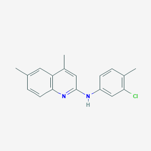 molecular formula C18H17ClN2 B5646213 N-(3-chloro-4-methylphenyl)-4,6-dimethylquinolin-2-amine 