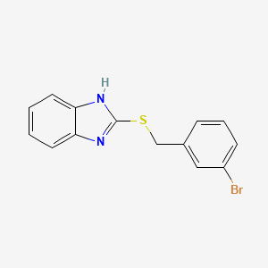 molecular formula C14H11BrN2S B5646270 2-[(3-bromophenyl)methylsulfanyl]-1H-benzimidazole CAS No. 5571-61-9