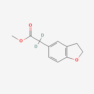 molecular formula C11H12O3 B564646 2,3-Dihydro-5-benzofuranacetic Acid-d2 Methyl Ester CAS No. 1219153-23-7