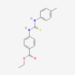 molecular formula C17H18N2O2S B5646611 Ethyl 4-{[(4-methylphenyl)carbamothioyl]amino}benzoate 