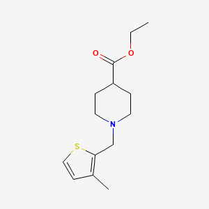molecular formula C14H21NO2S B5646720 Ethyl 1-[(3-methylthiophen-2-yl)methyl]piperidine-4-carboxylate 