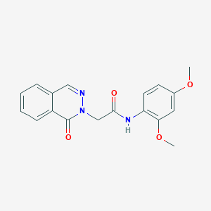 molecular formula C18H17N3O4 B5646898 N-(2,4-dimethoxyphenyl)-2-(1-oxophthalazin-2(1H)-yl)acetamide 